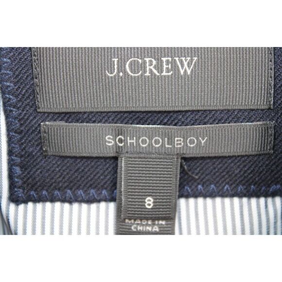 J. Crew Schoolboy Wool Stretch Blazer in Navy Style 03171 Size 8 Gold Buttons - Picture 8 of 9